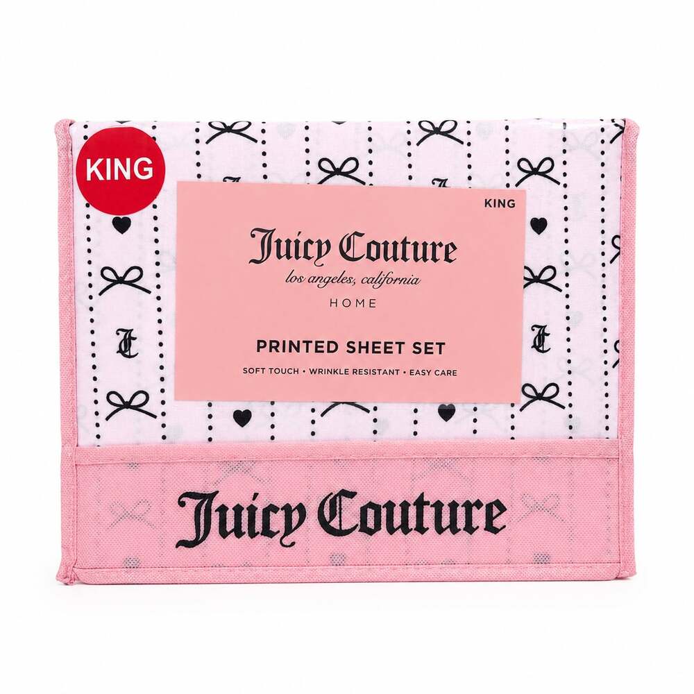 Juicy Couture Home King Printed Sheet Set
